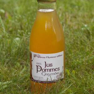 jus de pommes gingembre Les vergers partagés de Lorraine