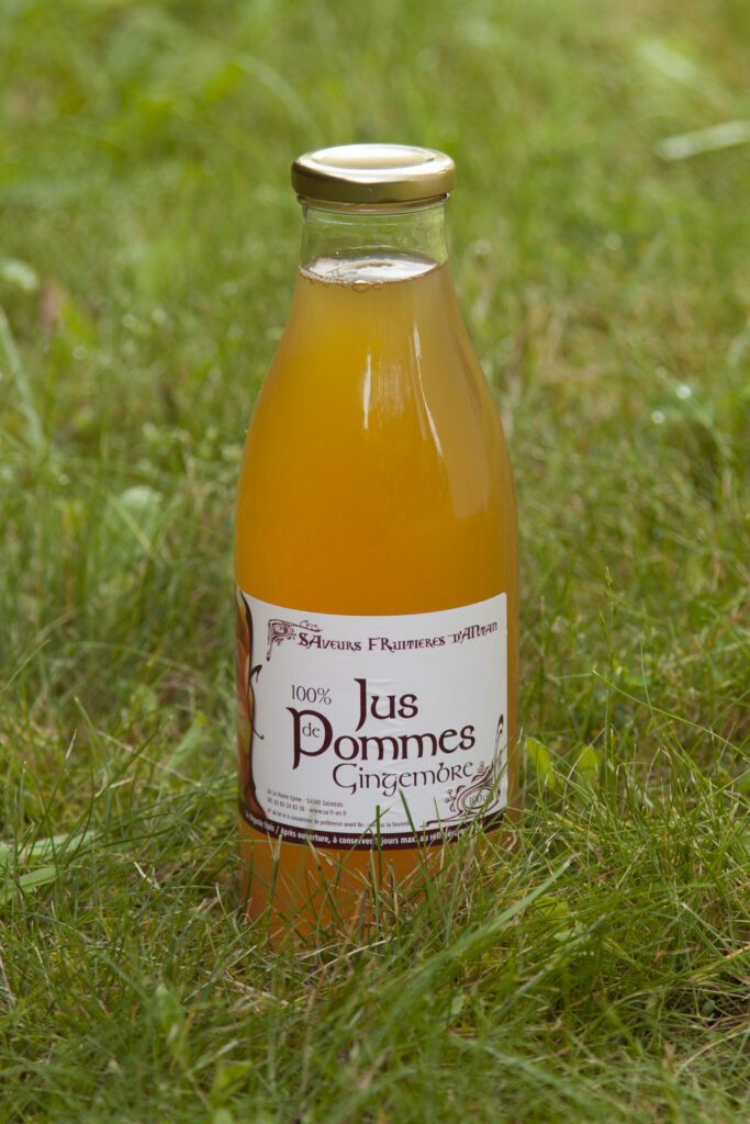 jus de pommes gingembre Les vergers partagés de Lorraine